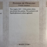 D&D Essentials Kit Magic Item Card (Potion of Healing)